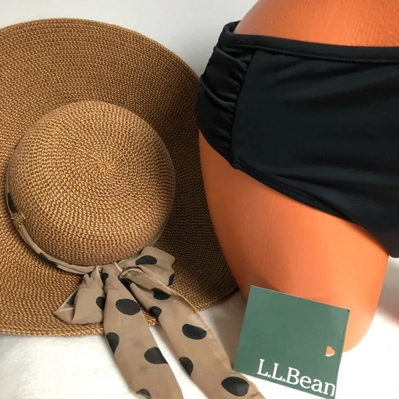 NEW L.L.Bean Luxe Black Swim Bottom Size 16 - Picture 4 of 10